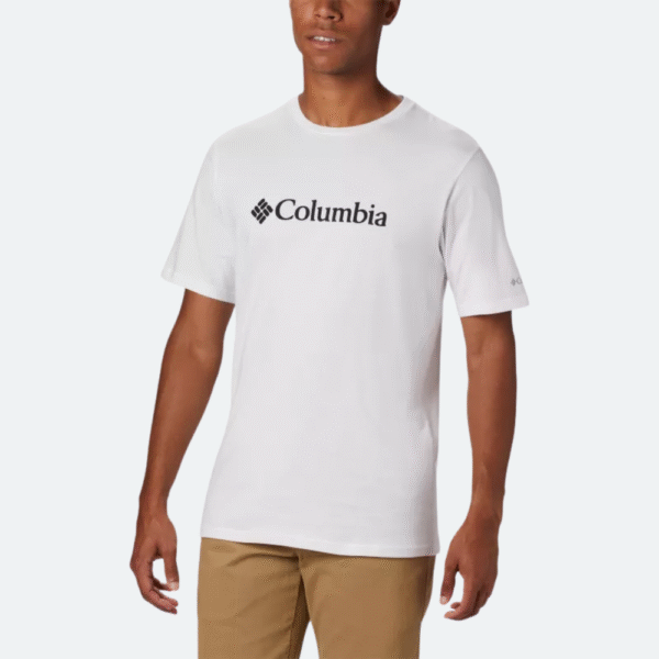Polo Columbia Manga Corta Blanco para Hombre - Imagen 2