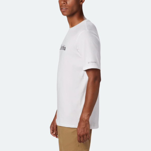 Polo Columbia Manga Corta Blanco para Hombre - Imagen 3