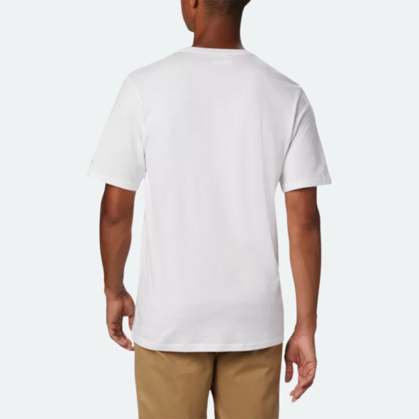 Polo Columbia Manga Corta Blanco para Hombre - Imagen 4