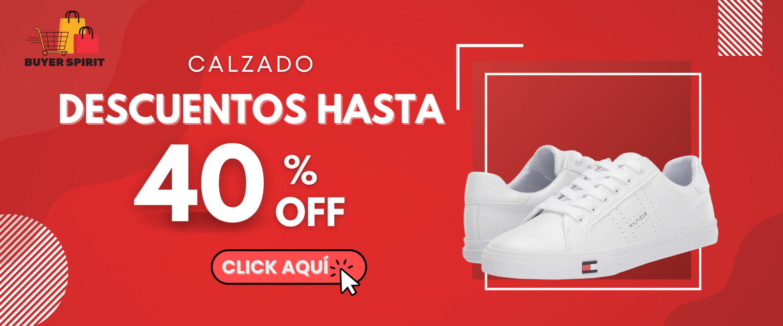 Red Sneakers Realistic Product Promotion Banner (1)
